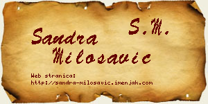 Sandra Milosavić vizit kartica